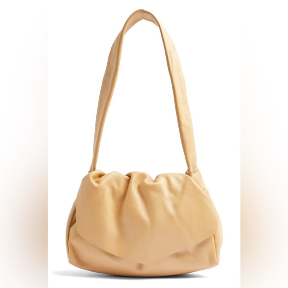 Topshop Ruched Leather Bag - Picture 3 of 10